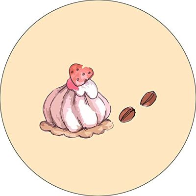 Bonateks , Okrągła podkładka pod mysz z nadrukiem cyfrowym, antypoślizgowy spód, do biura i domu, średnica: 22 cm Bonateks , Okrągła podkładka pod mysz z nadrukiem cyfrowym, antypoślizgowy spód, do biura i domu, średnica: 22 cm