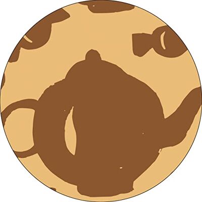 Bonateks , Okrągła podkładka pod mysz z nadrukiem cyfrowym, antypoślizgowy spód, do biura i domu, średnica: 22 cm Bonateks , Okrągła podkładka pod mysz z nadrukiem cyfrowym, antypoślizgowy spód, do biura i domu, średnica: 22 cm