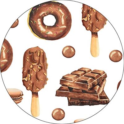 Bonateks , Okrągła podkładka pod mysz z nadrukiem cyfrowym, antypoślizgowy spód, do biura i domu, średnica: 22 cm Bonateks , Okrągła podkładka pod mysz z nadrukiem cyfrowym, antypoślizgowy spód, do biura i domu, średnica: 22 cm