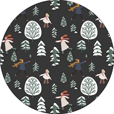 Bonateks , Okrągła podkładka pod mysz z nadrukiem cyfrowym, antypoślizgowy spód, do biura i domu, średnica: 22 cm Bonateks , Okrągła podkładka pod mysz z nadrukiem cyfrowym, antypoślizgowy spód, do biura i domu, średnica: 22 cm