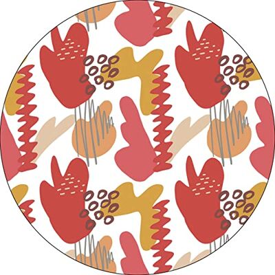 Bonateks , Okrągła podkładka pod mysz z nadrukiem cyfrowym, antypoślizgowy spód, do biura i domu, średnica: 22 cm Bonateks , Okrągła podkładka pod mysz z nadrukiem cyfrowym, antypoślizgowy spód, do biura i domu, średnica: 22 cm