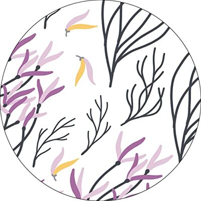 Bonateks , Okrągła podkładka pod mysz z nadrukiem cyfrowym, antypoślizgowy spód, do biura i domu, średnica: 22 cm Bonateks , Okrągła podkładka pod mysz z nadrukiem cyfrowym, antypoślizgowy spód, do biura i domu, średnica: 22 cm