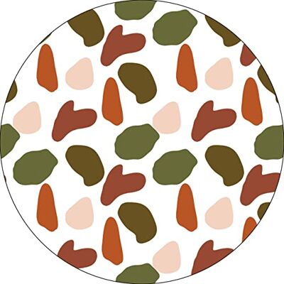 Bonateks , Okrągła podkładka pod mysz z nadrukiem cyfrowym, antypoślizgowy spód, do biura i domu, średnica: 22 cm Bonateks , Okrągła podkładka pod mysz z nadrukiem cyfrowym, antypoślizgowy spód, do biura i domu, średnica: 22 cm