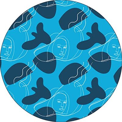 Bonateks , Okrągła podkładka pod mysz z nadrukiem cyfrowym, antypoślizgowy spód, do biura i domu, średnica: 22 cm Bonateks , Okrągła podkładka pod mysz z nadrukiem cyfrowym, antypoślizgowy spód, do biura i domu, średnica: 22 cm
