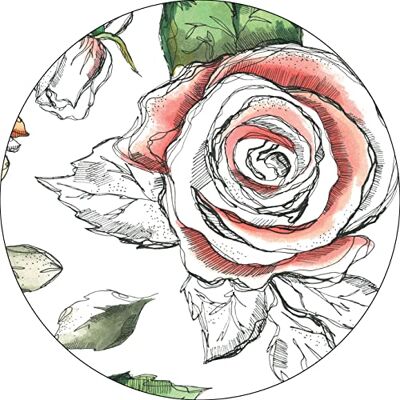 Bonateks , Okrągła podkładka pod mysz z nadrukiem cyfrowym, antypoślizgowy spód, do biura i domu, średnica: 22 cm Bonateks , Okrągła podkładka pod mysz z nadrukiem cyfrowym, antypoślizgowy spód, do biura i domu, średnica: 22 cm