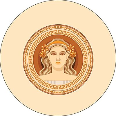 Bonateks , Okrągła podkładka pod mysz z nadrukiem cyfrowym, antypoślizgowy spód, do biura i domu, średnica: 22 cm Bonateks , Okrągła podkładka pod mysz z nadrukiem cyfrowym, antypoślizgowy spód, do biura i domu, średnica: 22 cm