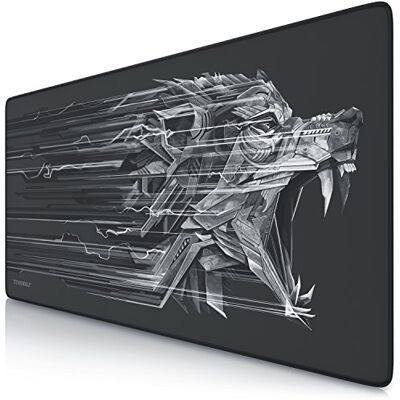 CSL-Computer CSL Titanwolf XXL Speed Gaming podkładka pod mysz dla graczy 900 x 400 mm XXL podkładka pod mysz podkładka na stół z motywem wilka tytanowego poprawia precyzję i prędkość stabilna przyczepność na gładkich powierzchniach CSL-Computer CSL Titanwolf XXL Speed Gaming podkładka pod mysz dla graczy 900 x 400 mm XXL podkładka pod mysz podkładka na stół z motywem wilka tytanowego poprawia precyzję i prędkość stabilna przyczepność na gładkich powierzchniach