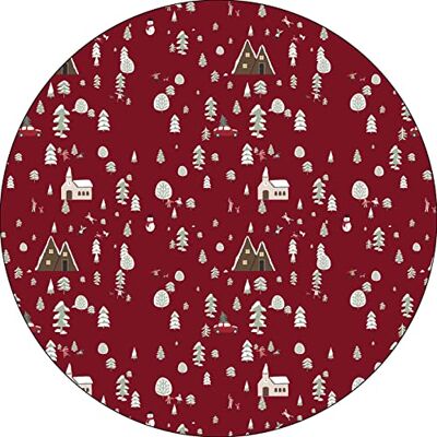 Bonateks , Okrągła podkładka pod mysz z nadrukiem cyfrowym, antypoślizgowy spód, do biura i domu, średnica: 22 cm Bonateks , Okrągła podkładka pod mysz z nadrukiem cyfrowym, antypoślizgowy spód, do biura i domu, średnica: 22 cm