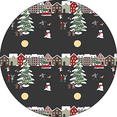 Bonateks , Okrągła podkładka pod mysz z nadrukiem cyfrowym, antypoślizgowy spód, do biura i domu, średnica: 22 cm Bonateks , Okrągła podkładka pod mysz z nadrukiem cyfrowym, antypoślizgowy spód, do biura i domu, średnica: 22 cm