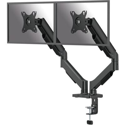 Fellowes Everyday Plus Podwójne ramię monitora – ergonomiczny uchwyt sprężynowy gazowy do 2 ekranów do 81.3 cm (2-9 kg), beznarzędziowa regulacja wysokości, nachylenie, obrotowe, VESA 75/100, zacisk Fellowes Everyday Plus Podwójne ramię monitora – ergonomiczny uchwyt sprężynowy gazowy do 2 ekranów do 81.3 cm (2-9 kg), beznarzędziowa regulacja wysokości, nachylenie, obrotowe, VESA 75/100, zacisk