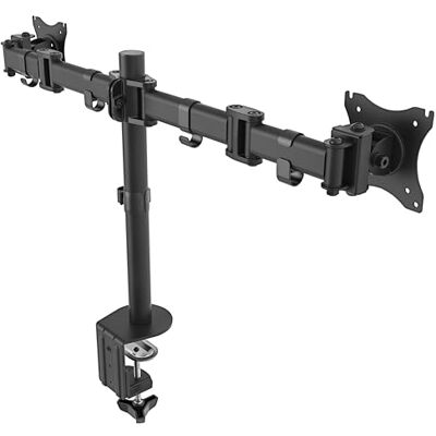 RICOO Uchwyt do monitora, 2 monitory, podwójny uchwyt do monitora, uchwyt na monitor komputerowy o przekątnej ekranu 13-27", TS5811 RICOO Uchwyt do monitora, 2 monitory, podwójny uchwyt do monitora, uchwyt na monitor komputerowy o przekątnej ekranu 13-27", TS5811