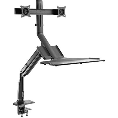 RICOO Uchwyt na monitor stołowy sprężyna gazowa do 13-27 cali, uchwyt stołowy VESA, ramię monitora TS6411, uchwyt na 2 monitory ramię uchwyt na ekran, ramiona do monitorów komputerowych RICOO Uchwyt na monitor stołowy sprężyna gazowa do 13-27 cali, uchwyt stołowy VESA, ramię monitora TS6411, uchwyt na 2 monitory ramię uchwyt na ekran, ramiona do monitorów komputerowych