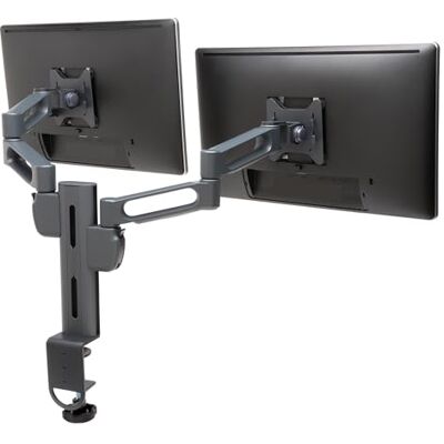 Kensington ramię monitora – podwójny uchwyt na ramię monitora – ergonomiczny, kompatybilny z dwoma ekranami VESA (do 24-calowych monitorów) z systemem SmartFit (K60273WW) Kensington ramię monitora – podwójny uchwyt na ramię monitora – ergonomiczny, kompatybilny z dwoma ekranami VESA (do 24-calowych monitorów) z systemem SmartFit (K60273WW)