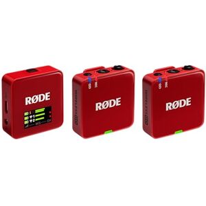 RØDE Wireless GO (Gen 3) – Kompaktowy mikrofon bezprzewodowy – Krystaliczna jakość dźwięku, nagrywanie 32-bitowe Float, automatyczna kontrola poziomu, do telefonów, kamer i komputerów (Czerwony) RØDE Wireless GO (Gen 3) – Kompaktowy mikrofon bezprzewodowy – Krystaliczna jakość dźwięku, nagrywanie 32-bitowe Float, automatyczna kontrola poziomu, do telefonów, kamer i komputerów (Czerwony)