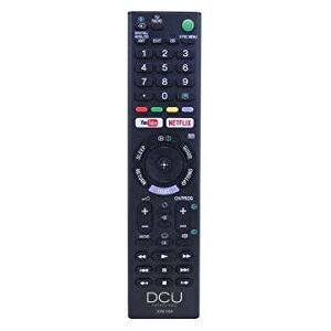 DCU TECNOLOGIC Pilot Sony Pilot zdalnego sterowania telewizorem LCD/LED Kompatybilny z Sony TV Przycisk Netflix i Youtube Czarny DCU TECNOLOGIC Pilot Sony Pilot zdalnego sterowania telewizorem LCD/LED Kompatybilny z Sony TV Przycisk Netflix i Youtube Czarny