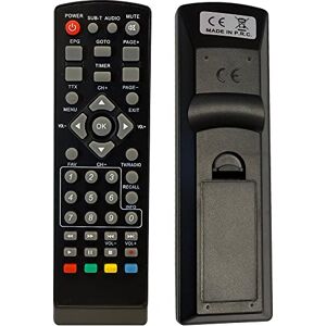 LEYF Uniwersalny pilot 7 w 1, kompatybilny z odbiornikami DVB-T TNT Strong, Echosat, Tempo, , Anioł, Metronic, Strom, LiveTNT, Xoro, Thomson, Edision LEYF Uniwersalny pilot 7 w 1, kompatybilny z odbiornikami DVB-T TNT Strong, Echosat, Tempo, , Anioł, Metronic, Strom, LiveTNT, Xoro, Thomson, Edision