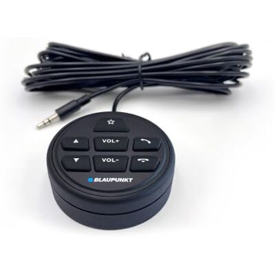 Blaupunkt RC-24, wytrzymały pilot zdalnego sterowania, 7 przycisków, kabel 5 m z wtyczką jack 3,5 mm, podkładka samoprzylepna 3M, czarna matowa Blaupunkt RC-24, wytrzymały pilot zdalnego sterowania, 7 przycisków, kabel 5 m z wtyczką jack 3,5 mm, podkładka samoprzylepna 3M, czarna matowa