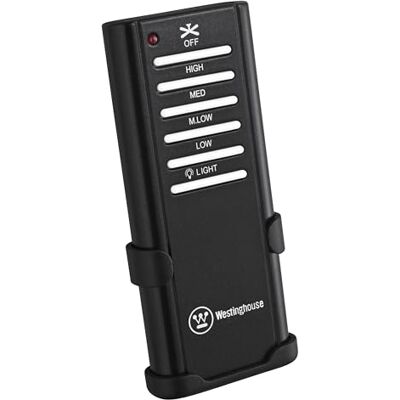 Westinghouse Lighting Pilot zdalnego sterowania na podczerwień 7784340 z 4 poziomami prędkości, bez możliwości ściemniania Westinghouse Lighting Pilot zdalnego sterowania na podczerwień 7784340 z 4 poziomami prędkości, bez możliwości ściemniania