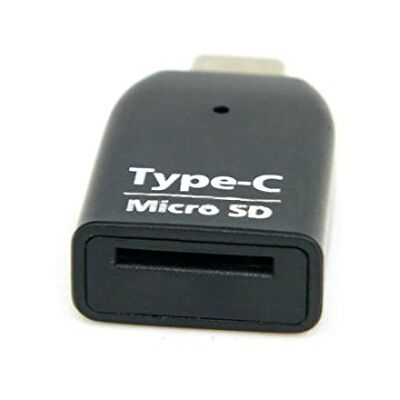 System-S Adapter USB 3.1 typu C do kart microSD/SDHC/SDXC/T-Flash czytnik kart Mini czytnik kart w kolorze czarnym System-S Adapter USB 3.1 typu C do kart microSD/SDHC/SDXC/T-Flash czytnik kart Mini czytnik kart w kolorze czarnym