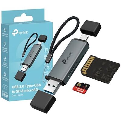 TP-Link Czytnik kart SD UA430D, USB 3.0 Type C&A, obsługuje SD/SDHC/SDXC/mircoSD/microSDHC/microSDXC, UHS-I, kompatybilny z telefonem (iOS/Android), tabletem, laptopem i komputerem stacjonarnym (Linux TP-Link Czytnik kart SD UA430D, USB 3.0 Type C&A, obsługuje SD/SDHC/SDXC/mircoSD/microSDHC/microSDXC, UHS-I, kompatybilny z telefonem (iOS/Android), tabletem, laptopem i komputerem stacjonarnym (Linux