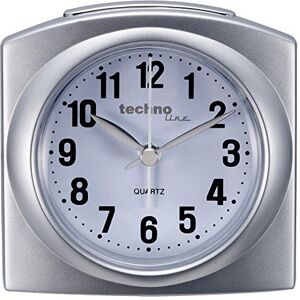 techno line technoline Geneva L Silber Kwarcowy budzik, Srebrny, 8.5x4.5x8.1 cm techno line technoline Geneva L Silber Kwarcowy budzik, Srebrny, 8.5x4.5x8.1 cm