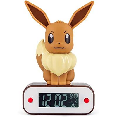 TEKNOFUN Eevee Reloj Despertador Lampara Led Pokemon TEKNOFUN Eevee Reloj Despertador Lampara Led Pokemon