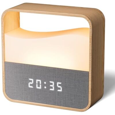 UPXNBOR Cyfrowy Budzik, Budzik Nocny z Regulowaną Lampką Nocną Ładowanie USB-C, Podwójny Alarm, Drzemka, 3 Poziomy Głośności, dla Osób Śpiących Twardo, do Sypialni i Podróży UPXNBOR Cyfrowy Budzik, Budzik Nocny z Regulowaną Lampką Nocną Ładowanie USB-C, Podwójny Alarm, Drzemka, 3 Poziomy Głośności, dla Osób Śpiących Twardo, do Sypialni i Podróży