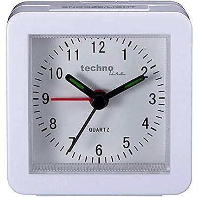 techno line Budzik kwarcowy Technoline model SC, biały, analogowy, klasyczny techno line Budzik kwarcowy Technoline model SC, biały, analogowy, klasyczny
