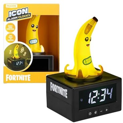 Paladone Budzik Fortnite Peely – oficjalnie licencjonowany produkt Fortnite Budzik Tap To Snooze • Wbudowana lampka nocna • Zasilanie bateryjne • Zabawny wyświetlacz przy łóżku • Prezent dla fanów Paladone Budzik Fortnite Peely – oficjalnie licencjonowany produkt Fortnite Budzik Tap To Snooze • Wbudowana lampka nocna • Zasilanie bateryjne • Zabawny wyświetlacz przy łóżku • Prezent dla fanów