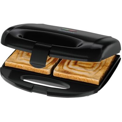 Bomann , Urządzenie do pieczenia kanapek/croque-Monsieur ST6074CB czarne, kwadratowe talerze z powłoką nieprzywierającą, izolowany termicznie uchwyt, automatyczny regulator temperatury Bomann , Urządzenie do pieczenia kanapek/croque-Monsieur ST6074CB czarne, kwadratowe talerze z powłoką nieprzywierającą, izolowany termicznie uchwyt, automatyczny regulator temperatury