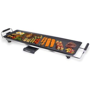 BEPER P101BBQ070 Elektryczny grill teppanyaki XL 70x23 cm, z powłoką nieprzywierającą, regulowanym termostatem, uchwytami termoizolacyjnymi, 2000 W, bez BPA i PFOS BEPER P101BBQ070 Elektryczny grill teppanyaki XL 70x23 cm, z powłoką nieprzywierającą, regulowanym termostatem, uchwytami termoizolacyjnymi, 2000 W, bez BPA i PFOS