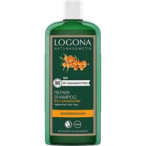 Logona Naturkosmetik Repair & Pielęgnacja Szampon regenerujący z rokitnikiem organiczny Intesive Care dla włosów suchych i zniszczonych, rehabilitacja 250 ml