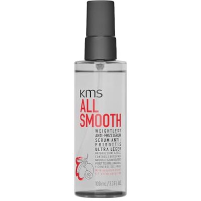 KMS ALLSMOOTH Weightless serum przeciwzmarszczkowe do włosów cienkich, do utrwalania puszenia się włosów i wystających włosków, zapobiega puszeniu się włosów, błyszcząca, ulepszona oliwka, bez KMS ALLSMOOTH Weightless serum przeciwzmarszczkowe do włosów cienkich, do utrwalania puszenia się włosów i wystających włosków, zapobiega puszeniu się włosów, błyszcząca, ulepszona oliwka, bez
