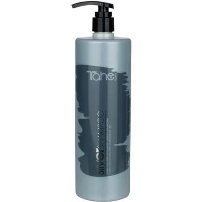 Tahe Silver Botanic szampon przeciwzmarszczkowy do włosów białych, siwych lub pasemek, 1000 ml Tahe Silver Botanic szampon przeciwzmarszczkowy do włosów białych, siwych lub pasemek, 1000 ml