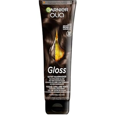 Garnier Olia Gloss Kolorowa maska do włosów, luksusowa brunetka, bardzo błyszczące, zdrowe włosy z odrobiną koloru Garnier Olia Gloss Kolorowa maska do włosów, luksusowa brunetka, bardzo błyszczące, zdrowe włosy z odrobiną koloru