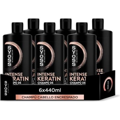 Syoss Szampon do włosów kręconych i suchych Keratin 6 sztuk po 440 ml Kontroluje puszenie się i dogłębne naprawienie Włosy jak świeże u salonu fryzjerskiego Syoss Szampon do włosów kręconych i suchych Keratin 6 sztuk po 440 ml Kontroluje puszenie się i dogłębne naprawienie Włosy jak świeże u salonu fryzjerskiego