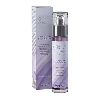 Inebrya GREYLOSOPHY GREY BY DAY Rozświetlające serum do włosów siwych i rozjaśnianych 50ml Inebrya GREYLOSOPHY GREY BY DAY Rozświetlające serum do włosów siwych i rozjaśnianych 50ml