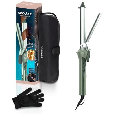 Cecotec Klamra z klipsem 25 mm SurfCare CurlClip Olive. Powłoka ceramiczna, keratyna i olej arganowy, szybkie nagrzewanie, 5 temperatur, rękawica i torba termiczna Cecotec Klamra z klipsem 25 mm SurfCare CurlClip Olive. Powłoka ceramiczna, keratyna i olej arganowy, szybkie nagrzewanie, 5 temperatur, rękawica i torba termiczna