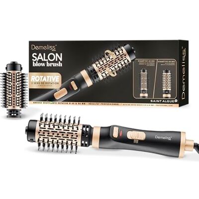 Demeliss SAINT ALGUE SALON BLOW BRUSH obrotowa szczotka dmuchawa, 2 średnice 40 i 50 mm, profesjonalne i łatwe szczotkowanie długości i wykończenia Demeliss SAINT ALGUE SALON BLOW BRUSH obrotowa szczotka dmuchawa, 2 średnice 40 i 50 mm, profesjonalne i łatwe szczotkowanie długości i wykończenia