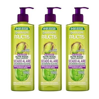 Garnier Fructis , Nutri Curls Air-Dried Light Free Krem, do włosów kręconych lub falowanych, z pektyną owocową i olejkiem pistacjowym, odżywia i definiuje loki bez suszarki do włosów, opakowanie 3x400ml Garnier Fructis , Nutri Curls Air-Dried Light Free Krem, do włosów kręconych lub falowanych, z pektyną owocową i olejkiem pistacjowym, odżywia i definiuje loki bez suszarki do włosów, opakowanie 3x400ml