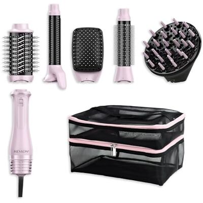 REVLON One‑Step™ 5‑in‑1 Multi Air Styler Pink Titanium Edition (torba w zestawie, 5 nasadek: dyfuzor, lokówka, szczotka okrągła, płaska i owalna zwiększająca objętość ceramika tytan) REVLON One‑Step™ 5‑in‑1 Multi Air Styler Pink Titanium Edition (torba w zestawie, 5 nasadek: dyfuzor, lokówka, szczotka okrągła, płaska i owalna zwiększająca objętość ceramika tytan)