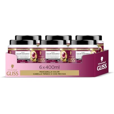 Gliss Maska do włosów farbowanych lub knotów Ultimate Color 400ml – Zakres ochrony kolorów Gliss Maska do włosów farbowanych lub knotów Ultimate Color 400ml – Zakres ochrony kolorów