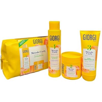 Giorgi Line Zestaw startowy do metody Curly w 3 krokach Zestaw upominkowy dla Spektakularne Loki, 0% Alkohol, 0% Silikony, 0% Siarczany, Z Białkiem Roślinnym i Awokado 950 ml Giorgi Line Zestaw startowy do metody Curly w 3 krokach Zestaw upominkowy dla Spektakularne Loki, 0% Alkohol, 0% Silikony, 0% Siarczany, Z Białkiem Roślinnym i Awokado 950 ml