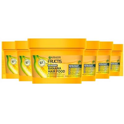 Fructis Garnier Hair Food Banana 3 w 1 odżywcza maska do włosów suchych, 6 x 400 ml (NL) Fructis Garnier Hair Food Banana 3 w 1 odżywcza maska do włosów suchych, 6 x 400 ml (NL)