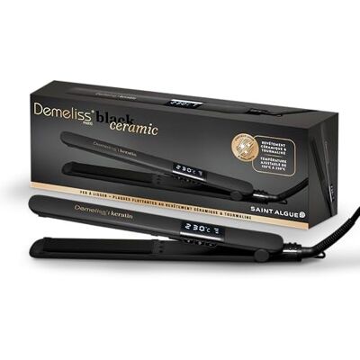 Demeliss Saint Alg Black Ceramic prostownica do włosów 2 w 1 gładka i pętelkowa płytki keratynowe temperatura 150-230°C ekran cyfrowy przewód obrotowy 360° profesjonalne wygładzanie Demeliss Saint Alg Black Ceramic prostownica do włosów 2 w 1 gładka i pętelkowa płytki keratynowe temperatura 150-230°C ekran cyfrowy przewód obrotowy 360° profesjonalne wygładzanie