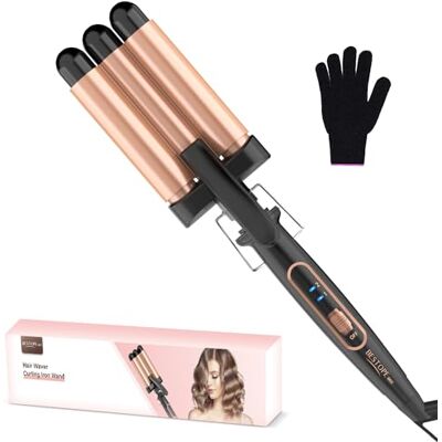 BESTOPE MIX Prostownica Fale do włosów Żelazko Lokówka 22 mm Lokówka 3 Rury Prostownica Ceramiczne Fale Szybkie Ciepło 150°C / 210°C Żelazko Do Włosów Długie i Krótkie Fale BESTOPE MIX Prostownica Fale do włosów Żelazko Lokówka 22 mm Lokówka 3 Rury Prostownica Ceramiczne Fale Szybkie Ciepło 150°C / 210°C Żelazko Do Włosów Długie i Krótkie Fale