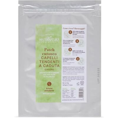 Maternatura , Łatka do włosów skłonnych do wypadania żeń-szeniów, 12 plastrów, pobudzająca noc, włosy, wzmacnia i pielęgnuje korzeń, wyprodukowano we Włoszech Maternatura , Łatka do włosów skłonnych do wypadania żeń-szeniów, 12 plastrów, pobudzająca noc, włosy, wzmacnia i pielęgnuje korzeń, wyprodukowano we Włoszech
