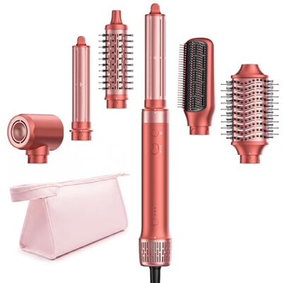 HITTIONA 6 w 1 Airstyler, automatyczna lokówka do włosów i suszarka jonowa High-Speed, szczotka z ciepłym powietrzem, szczotka do prostowania, szczotka do objętości, stylizacja włosów dla kobiet, na HITTIONA 6 w 1 Airstyler, automatyczna lokówka do włosów i suszarka jonowa High-Speed, szczotka z ciepłym powietrzem, szczotka do prostowania, szczotka do objętości, stylizacja włosów dla kobiet, na