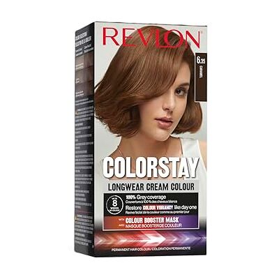 REVLON Colorstay Farba do włosów dla kobiet, trwała kolorystyka długotrwała, w tym maska wzmacniająca kolor, do 8 tygodni koloru, odcień 6,35 cukierków REVLON Colorstay Farba do włosów dla kobiet, trwała kolorystyka długotrwała, w tym maska wzmacniająca kolor, do 8 tygodni koloru, odcień 6,35 cukierków