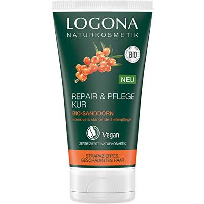 LOGONA Naturkosmetik Kuracja regenerująca i pielęgnująca bio rokitnik, intesive pielęgnacja suchych, uszkodzonych włosów, reaprowana, 150 ml LOGONA Naturkosmetik Kuracja regenerująca i pielęgnująca bio rokitnik, intesive pielęgnacja suchych, uszkodzonych włosów, reaprowana, 150 ml